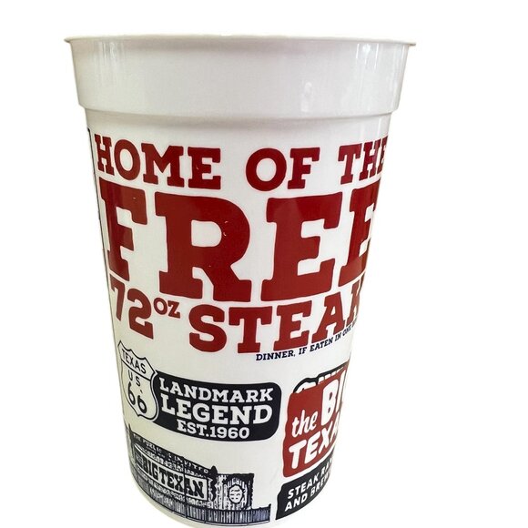 Th Big Texan Steak Ranch Souvenir Plastic 22oz Cup Route 66 Amarillo, Texas USA - Picture 2 of 7